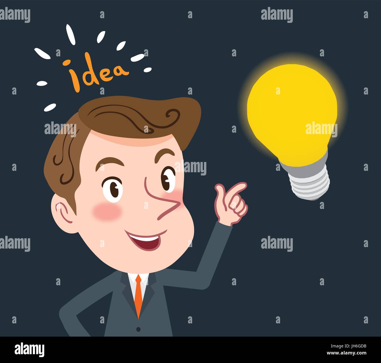 Drawing flat character design business idea concept Stock Vector