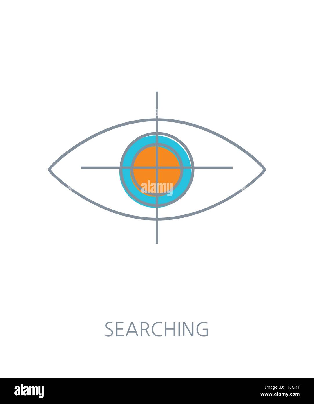 Searching flat line icon concept Stock Vector Image & Art - Alamy