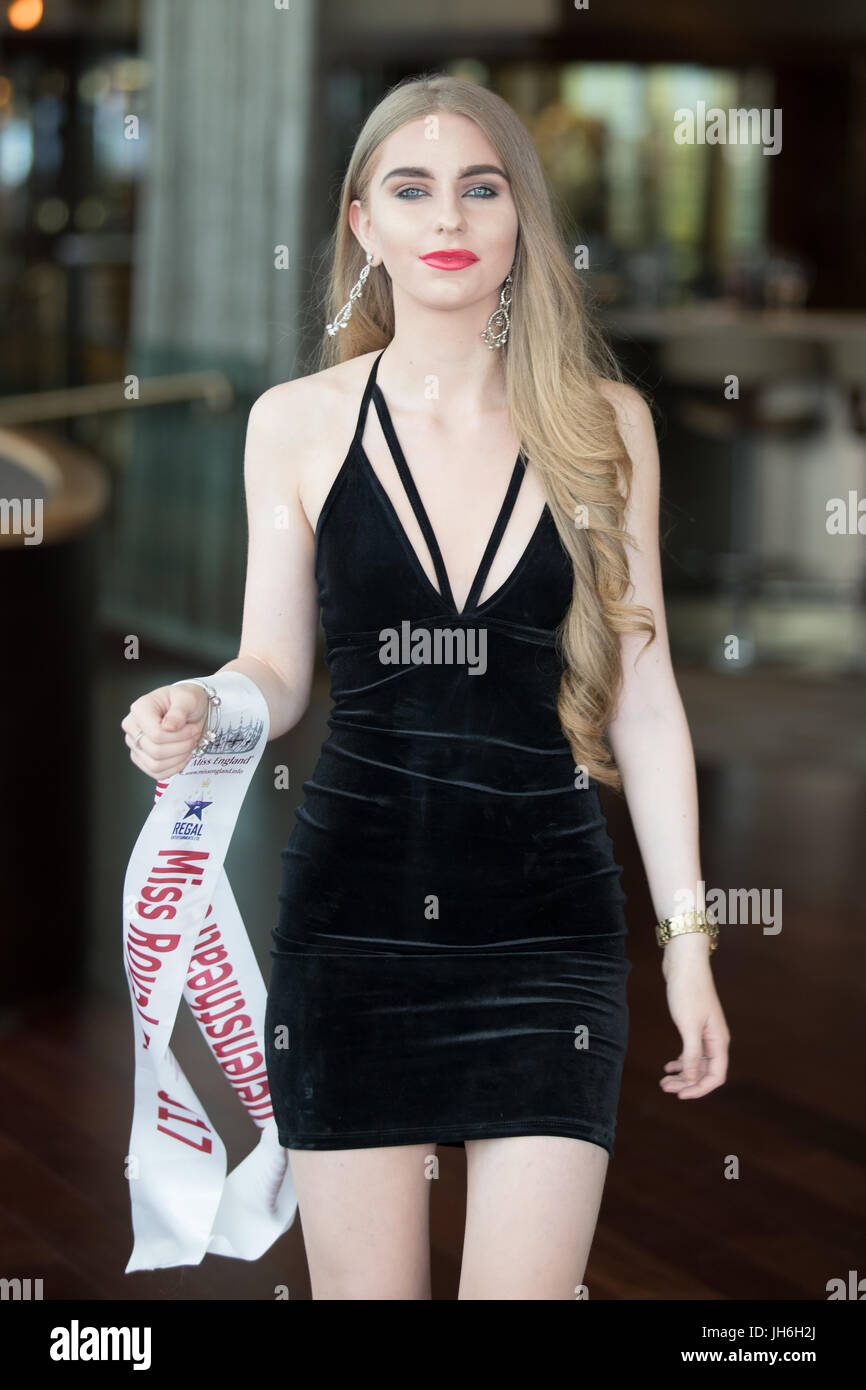 Lauren Jade Lyon, Miss Royal Beauty 2017 at the Miss England Competition at  Resorts World Birmingham Stock Photo - Alamy