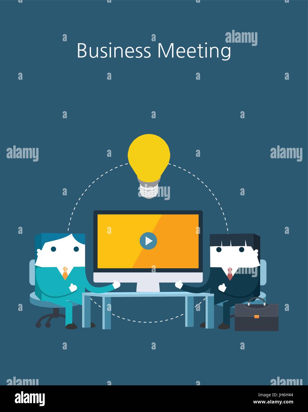 Flat Business character Series. business meeting concept Stock Vector ...