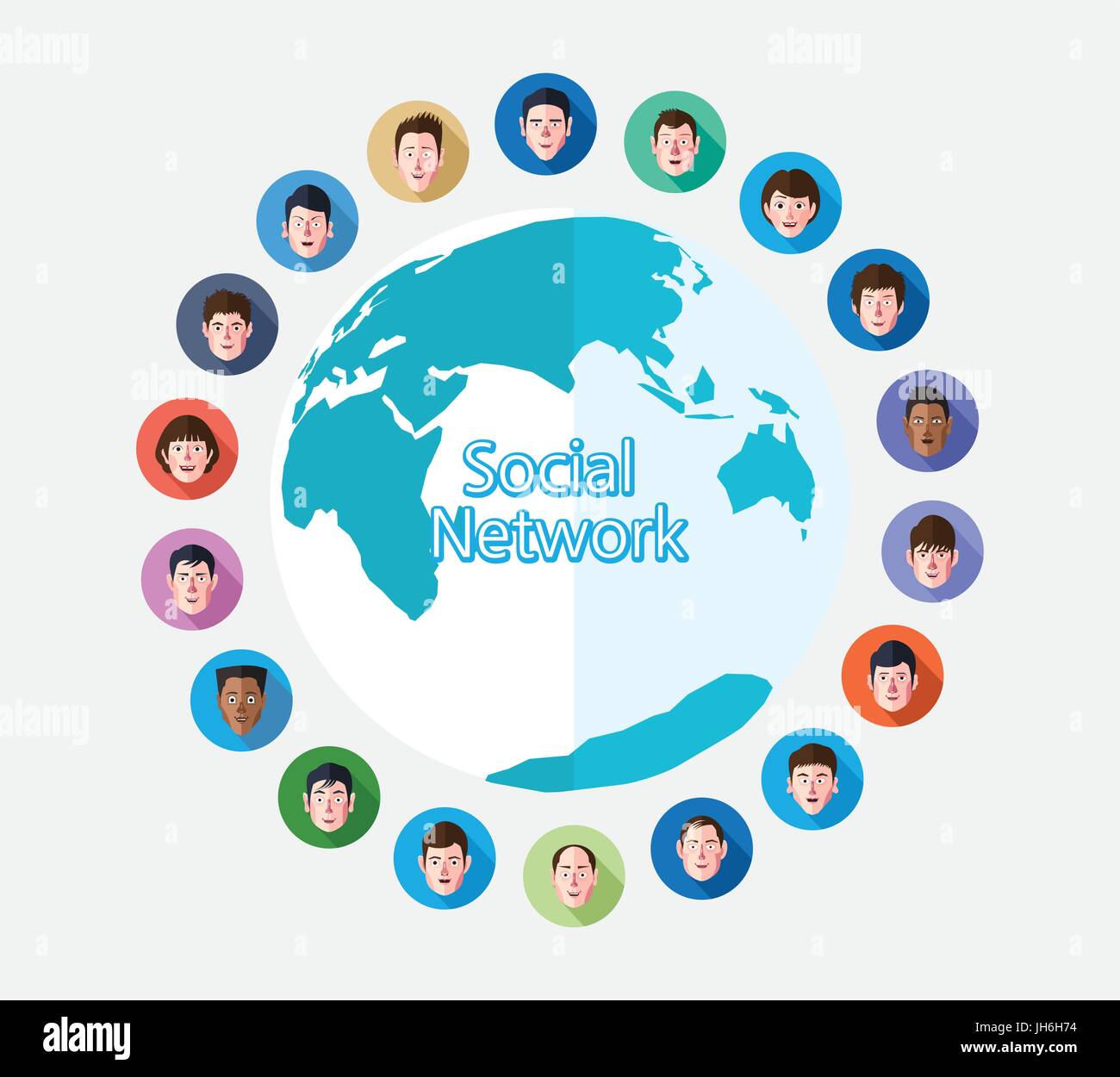 Social media network concept vector illustration Stock Vector Image ...