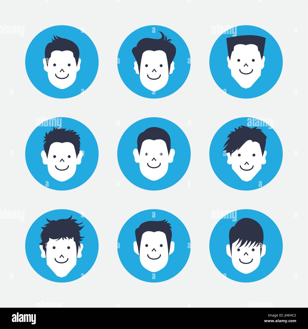 set of white avatar icons Stock Vector Image & Art - Alamy