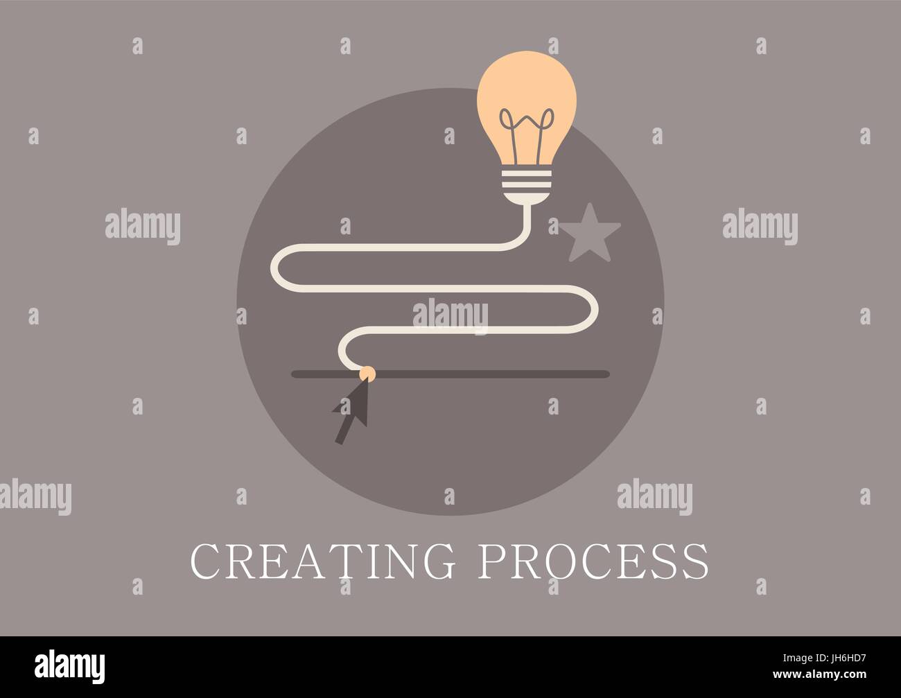 Modern and classic design idea creating process concept icon Stock ...
