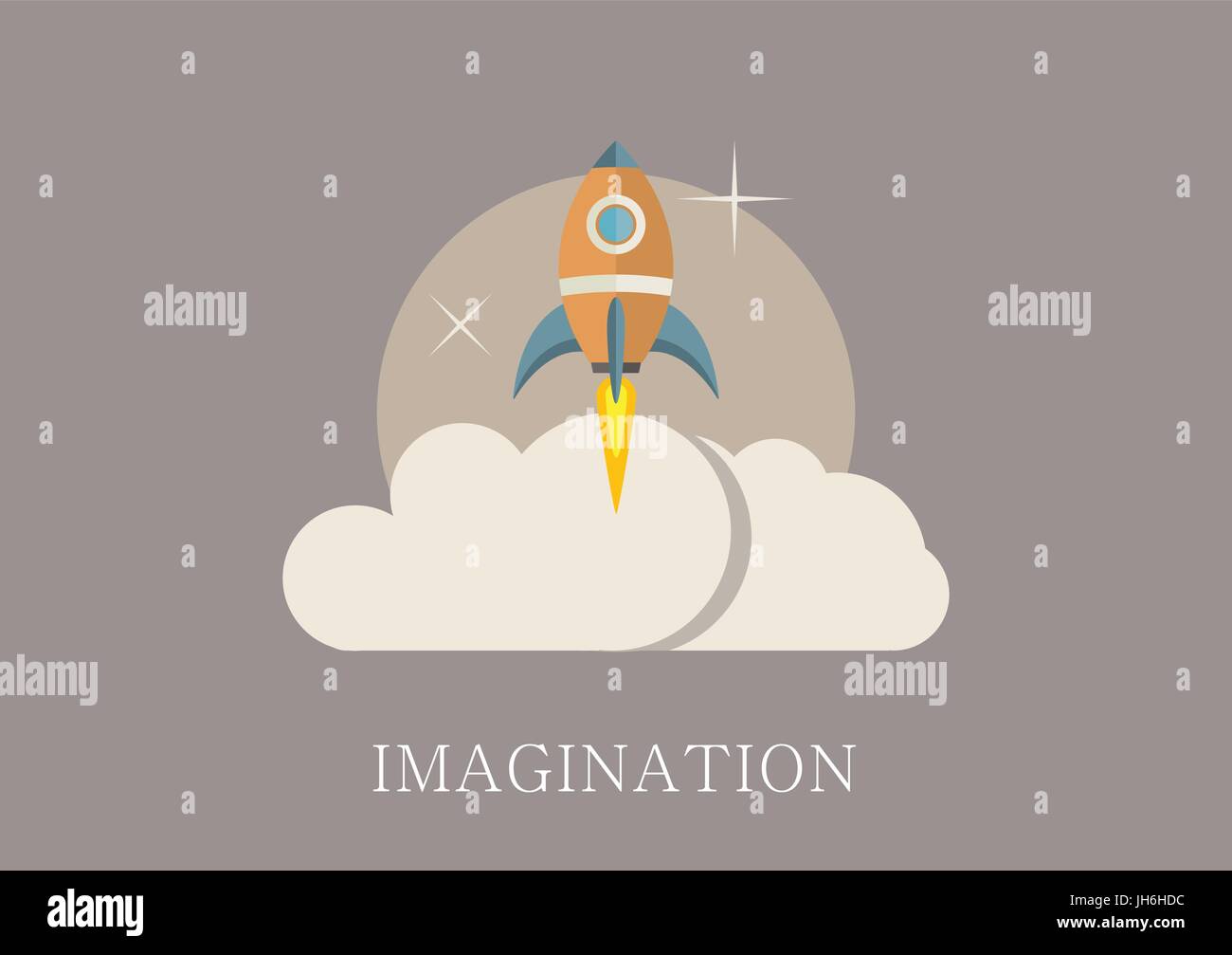 Modern and classic design imagination concept flat icon Stock Vector ...