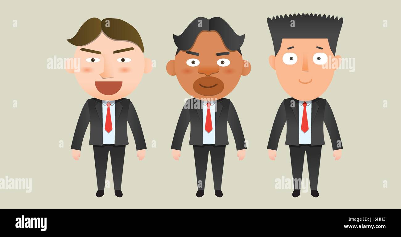Business corporation teamwork concept flat character Stock Vector Image ...