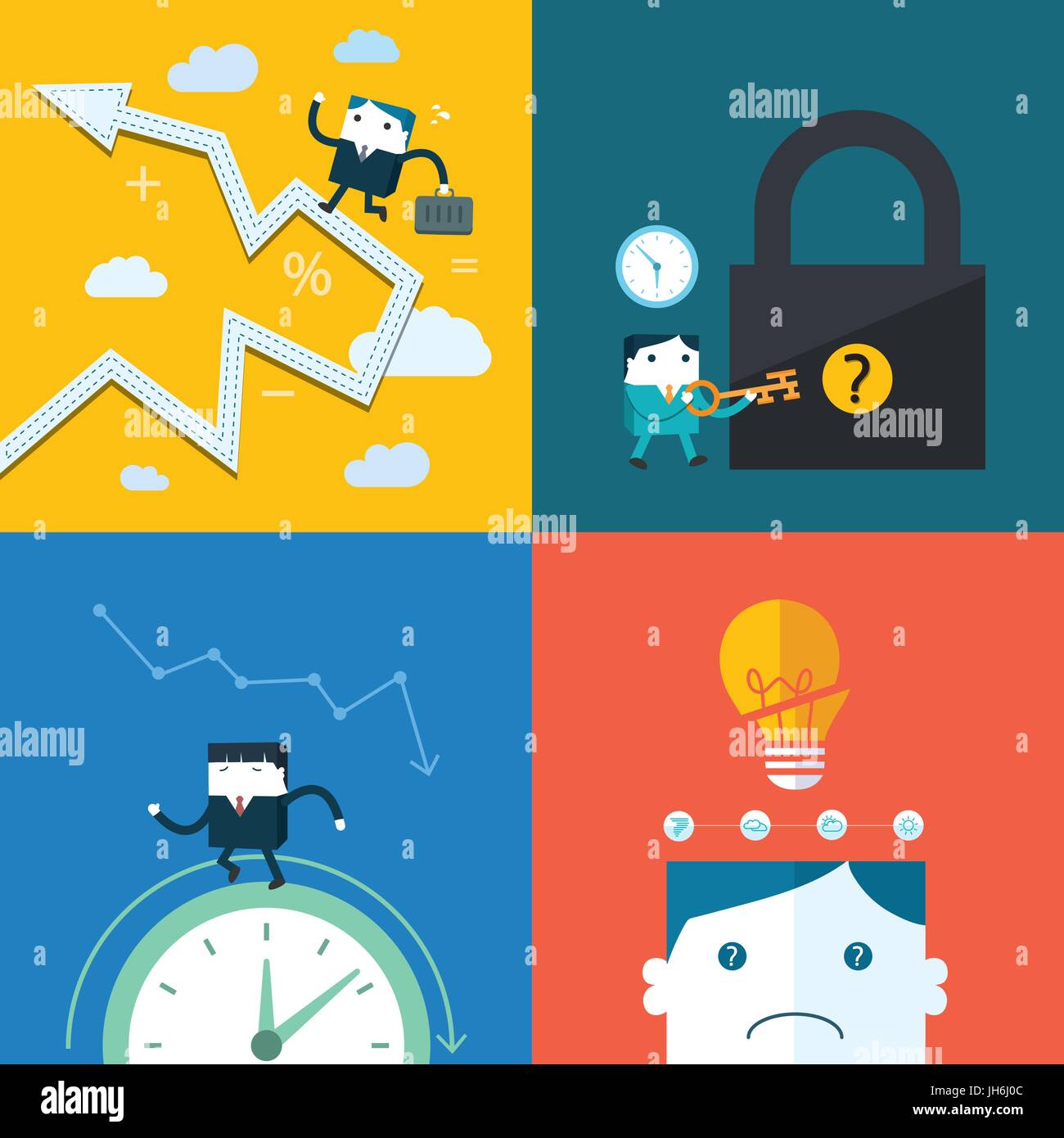 Set of flat vector business concept design Stock Vector Image & Art - Alamy