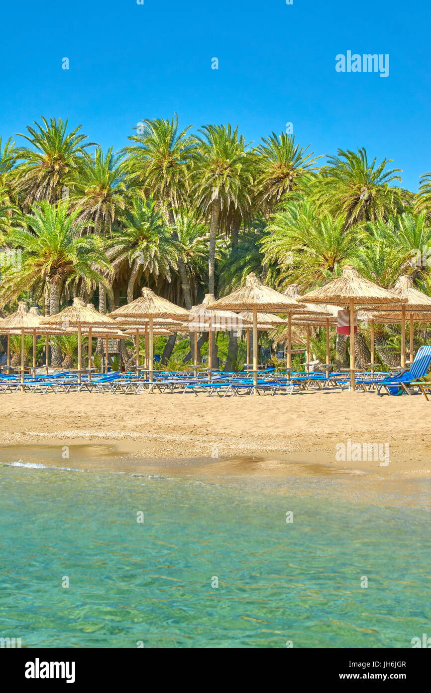 Vai Beach, Crete Island, Greece Stock Photo