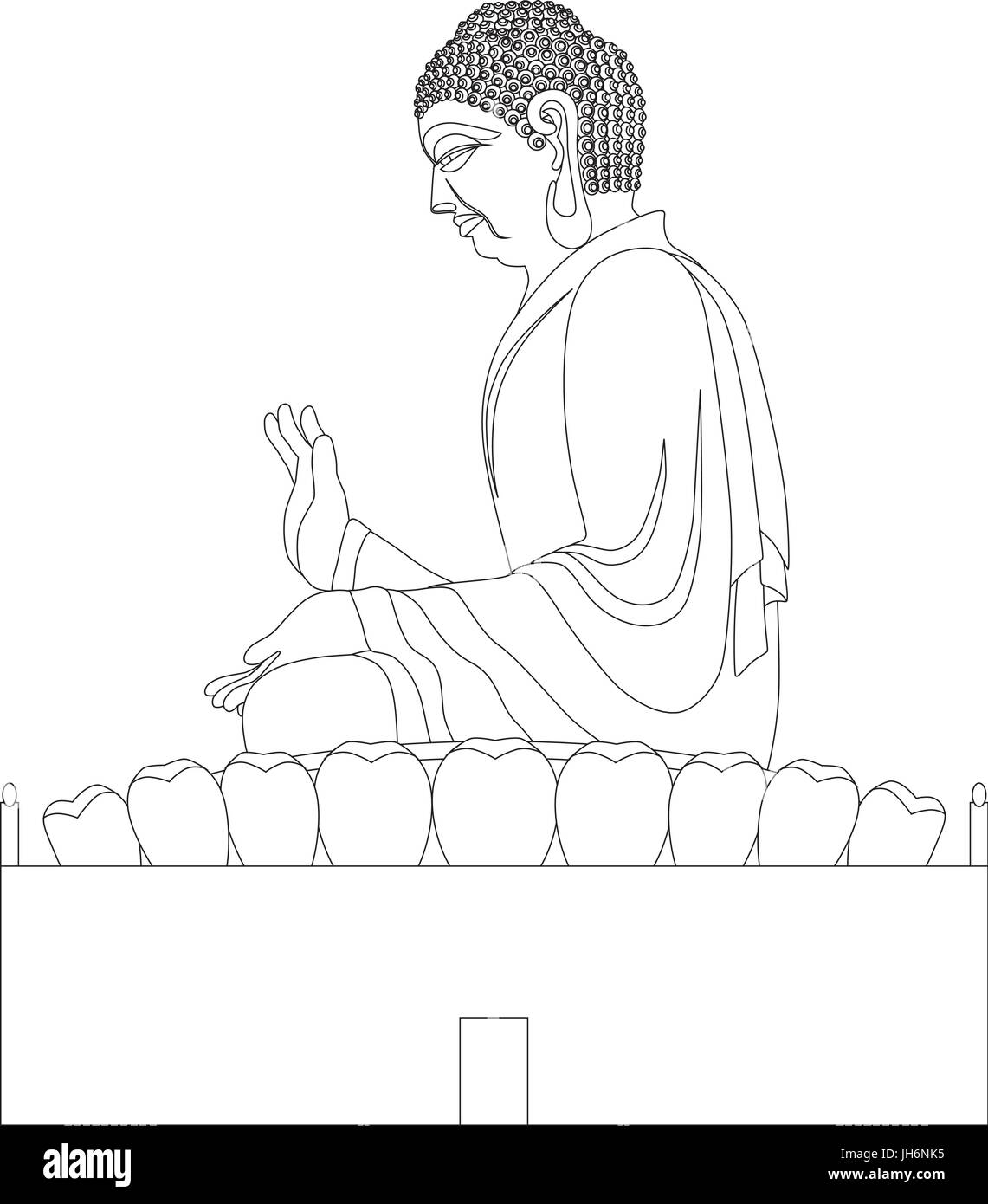 Top more than 163 buddha side face sketch
