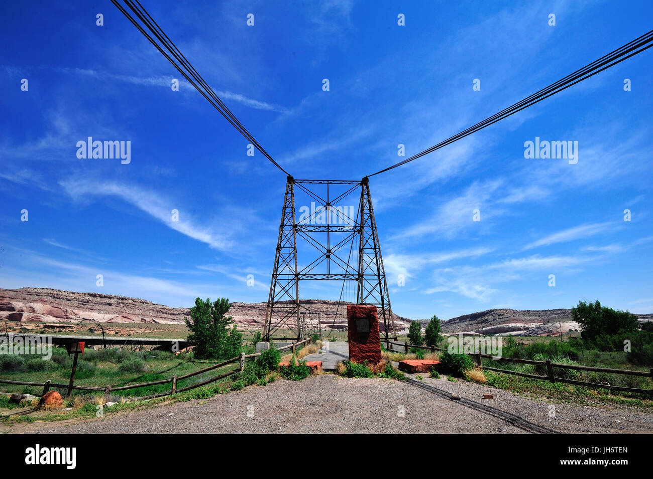 Historic iron bridge in Utah Stock Photo Alamy