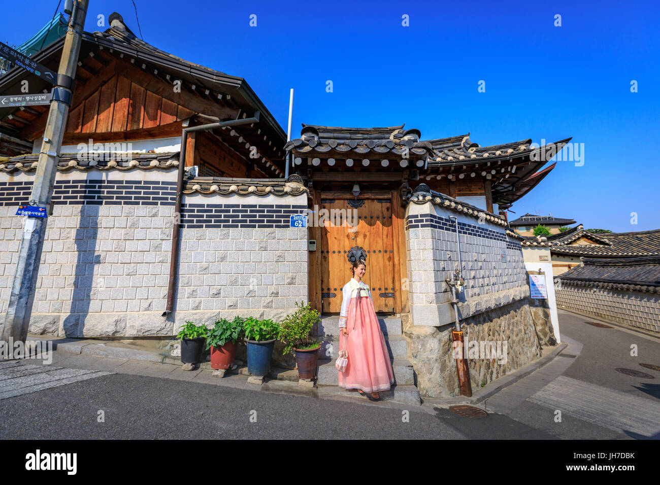 Korean traditional house, Bukchon Hanok Village on Jun 19, 2017 in ...