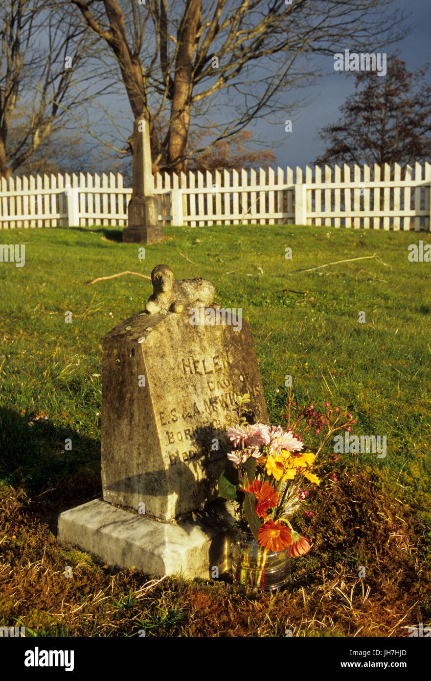Buena Vista Cemetery, Port Gamble, Washington Stock Photo