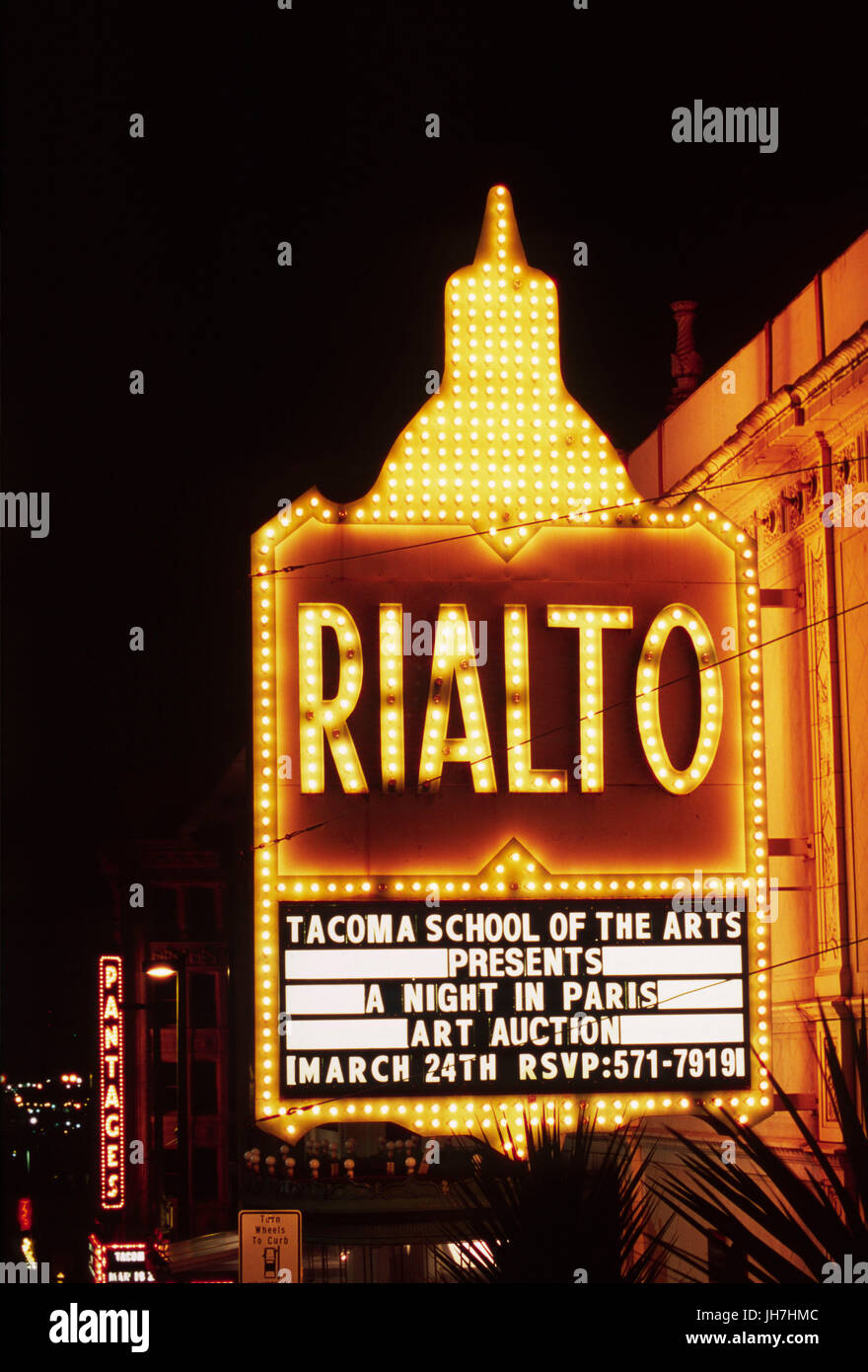 Rialto & Pantages Theaters, Tacoma, Washington Stock Photo