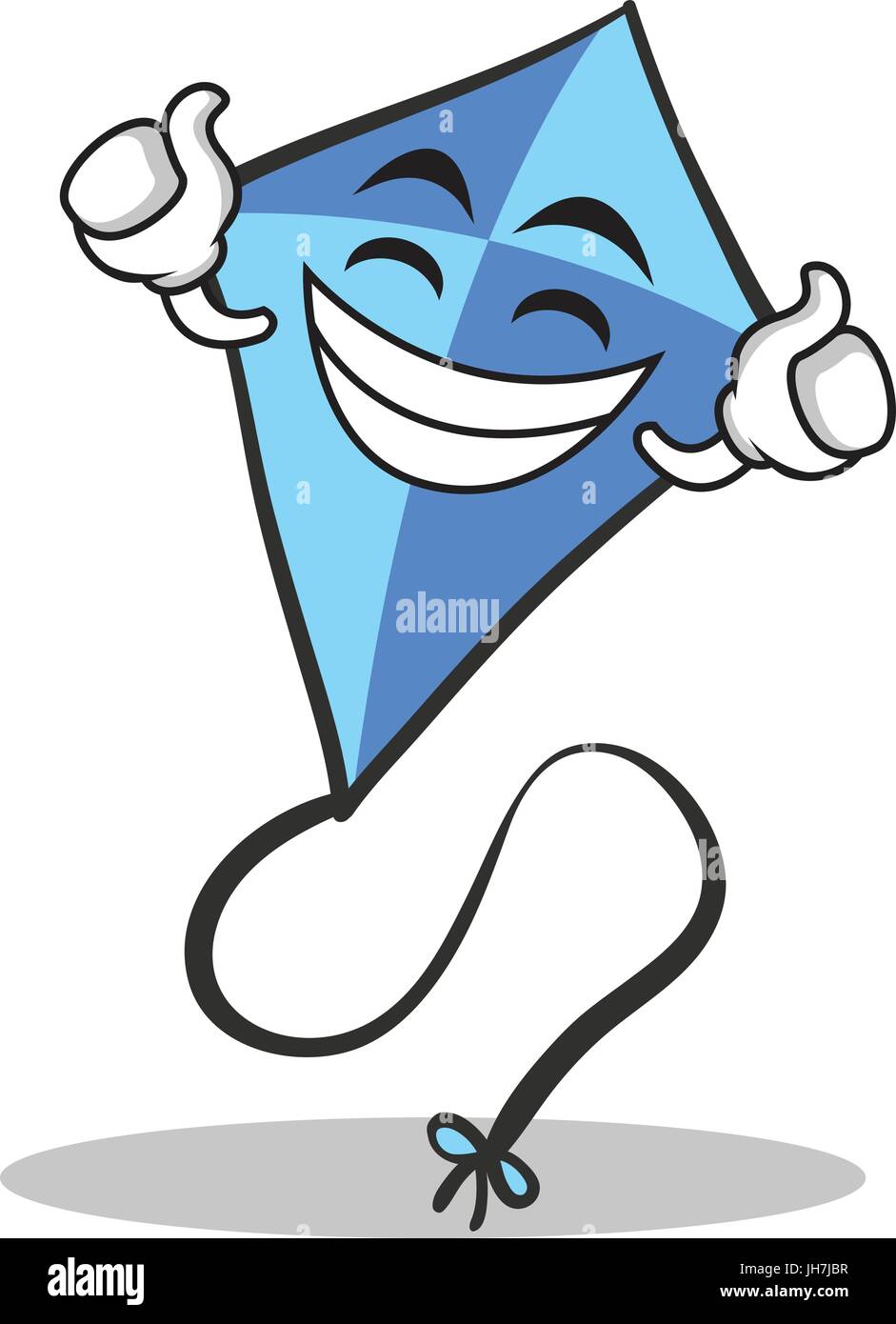 Proud face blue kite character cartoon Stock Vector Image & Art - Alamy