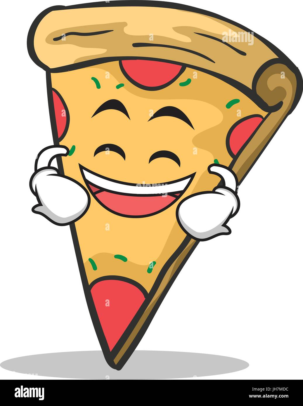 Laughing face pizza character cartoon Stock Vector Image & Art Alamy