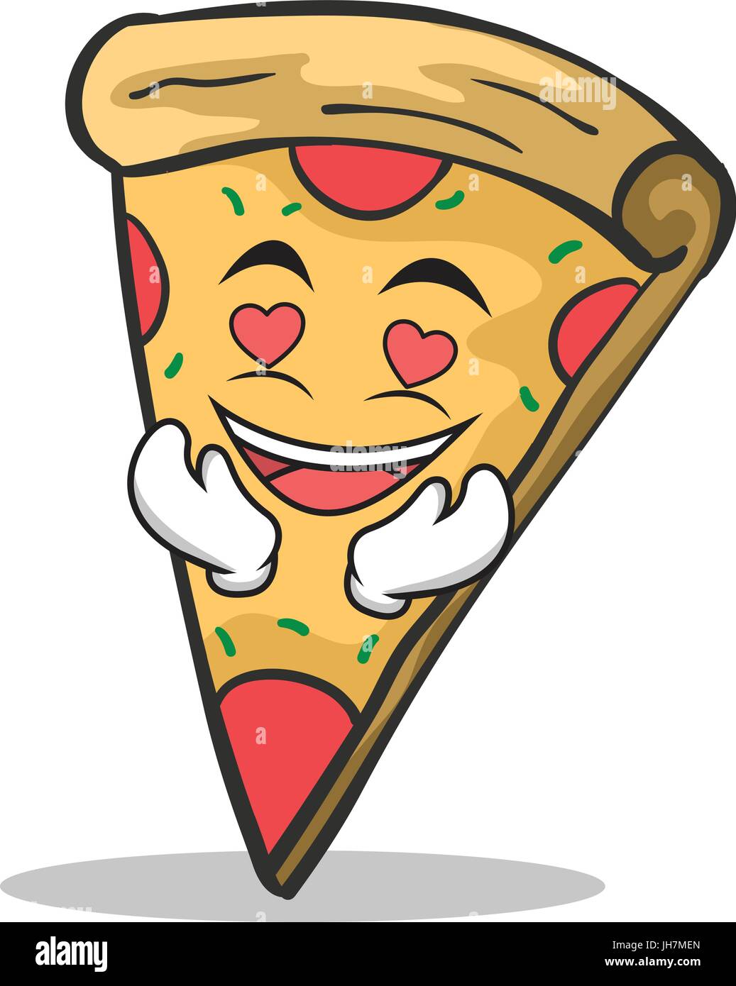In love pizza character cartoon Stock Vector Image & Art Alamy