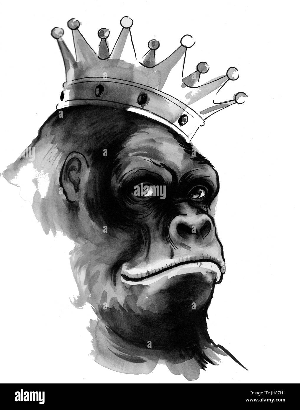 Gorilla king Stock Photo