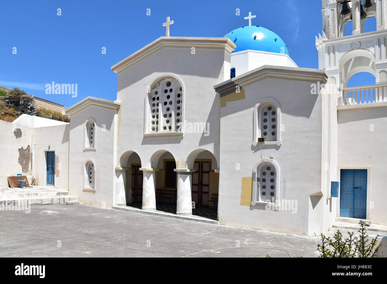 Messa Gonia Church on the island of Santorini Greece Stock Photo