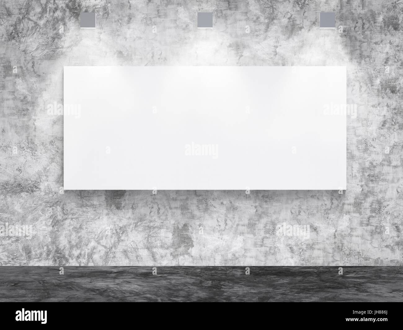 3d rendering blank white frame hanging on wall Stock Photo - Alamy