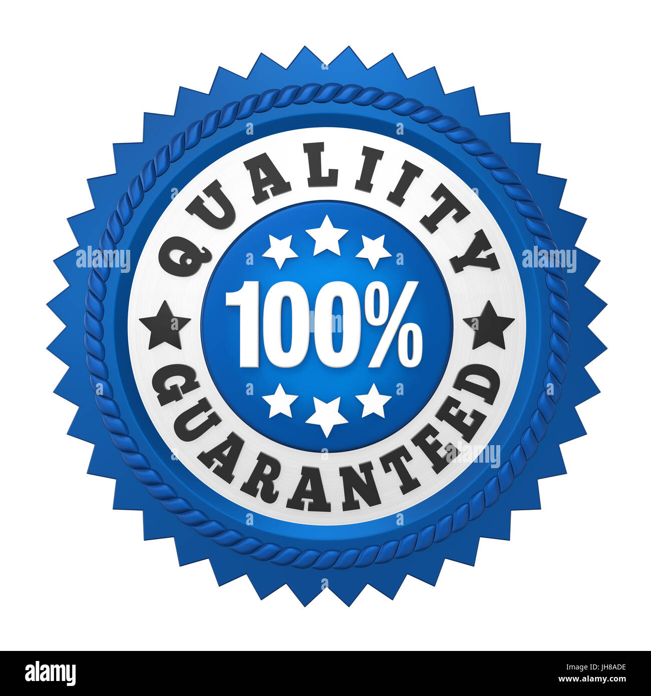 Quality Guaranteed Label Isolated Stock Photo - Alamy