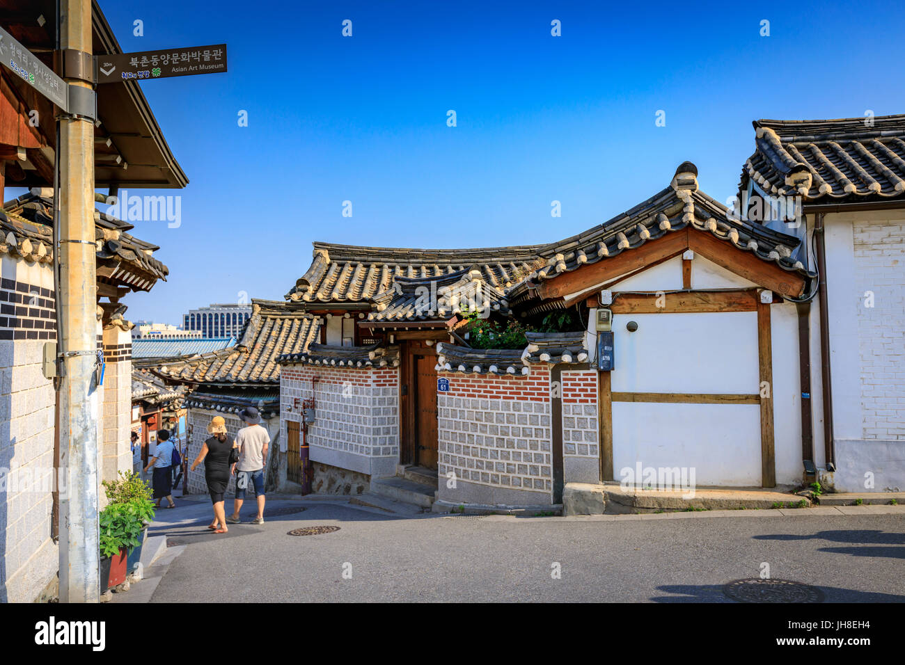 Korean traditional house, Bukchon Hanok Village on Jun 19, 2017 in ...