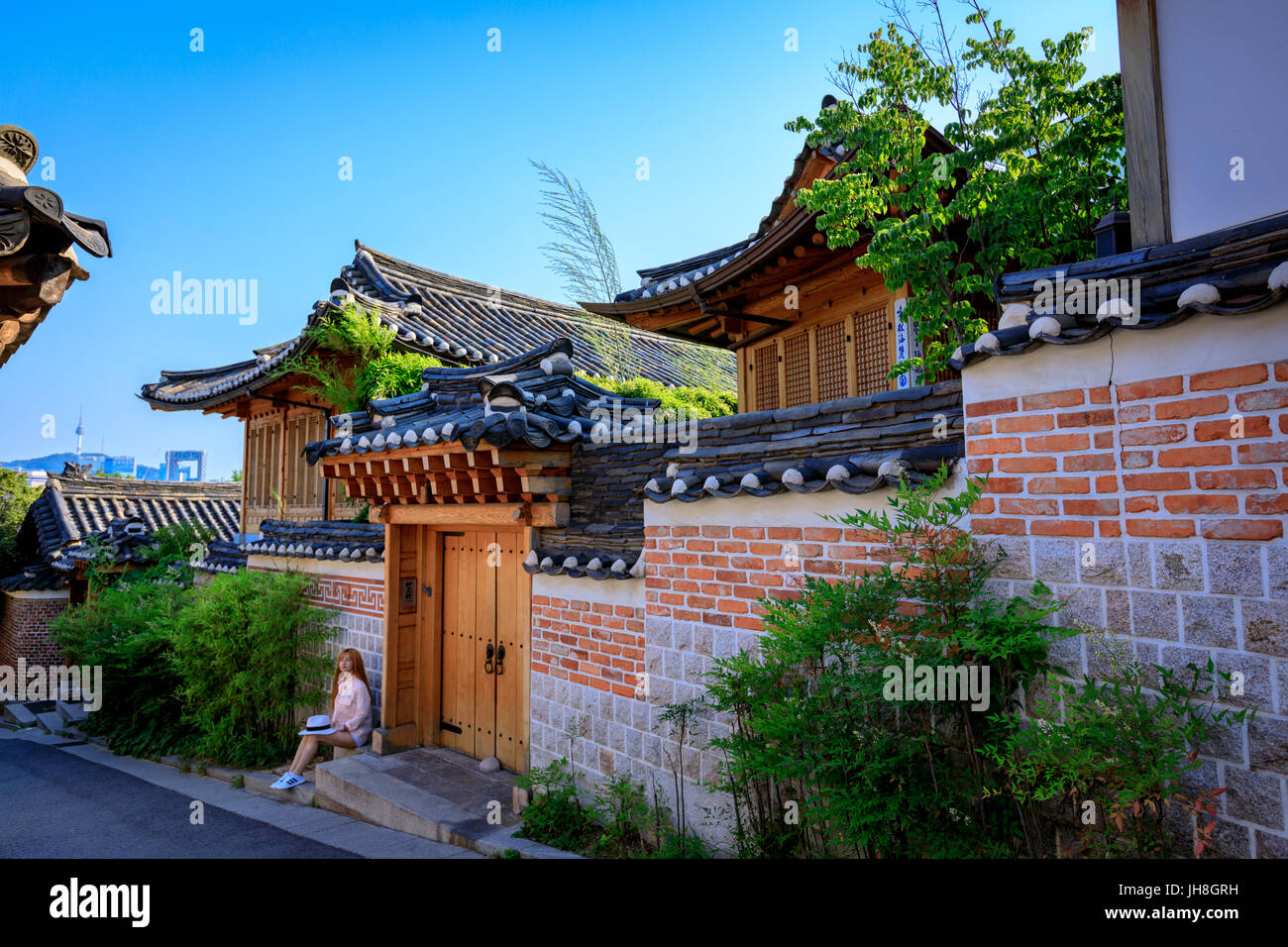 Korean traditional house, Bukchon Hanok Village on Jun 19, 2017 in ...