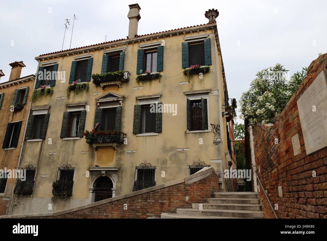 colorful houses and street view in Venice, Italy Stock Photo - Alamy