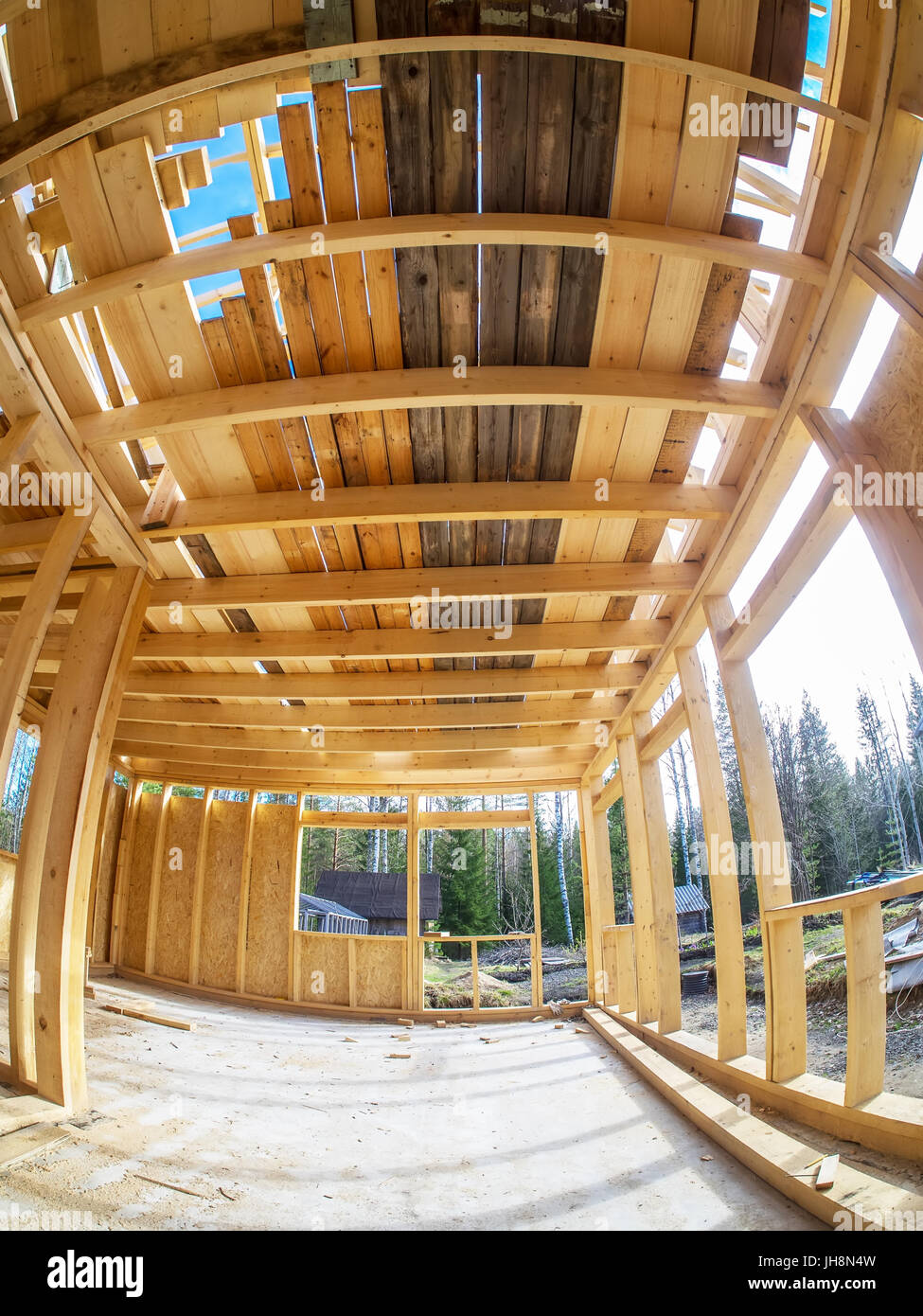 Construction of a frame house Stock Photo - Alamy
