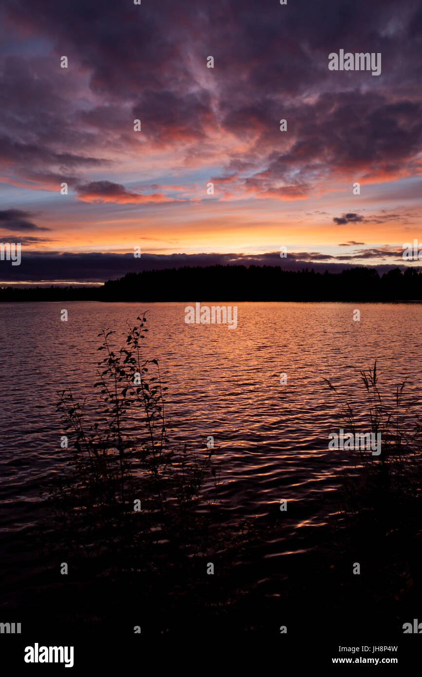 Vivid sunset sky landscape Stock Photo