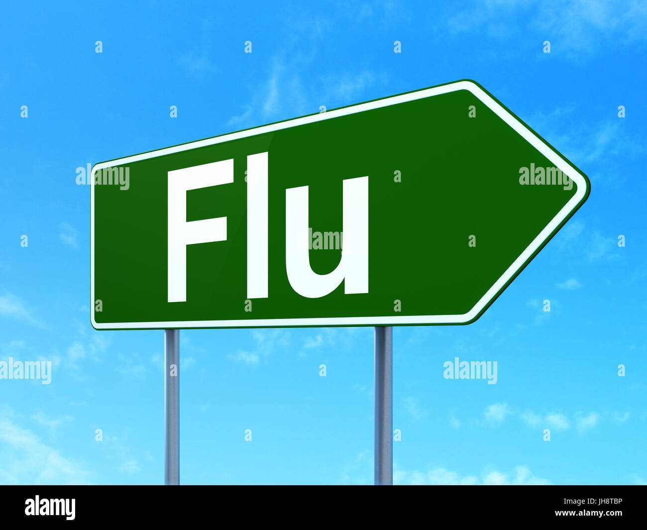 Health concept: Flu on road sign background Stock Photo - Alamy