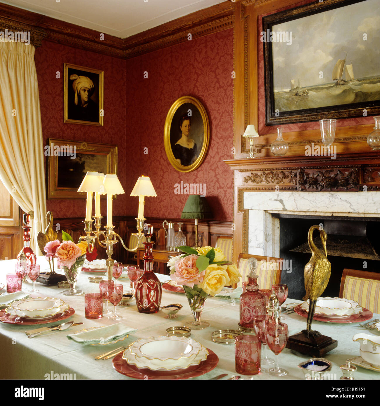 Regency style dining room Stock Photo Alamy