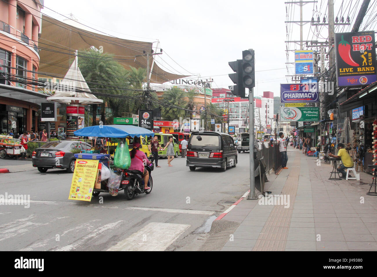 Street scene, Patong, Phuket, Thailand Stock Photo