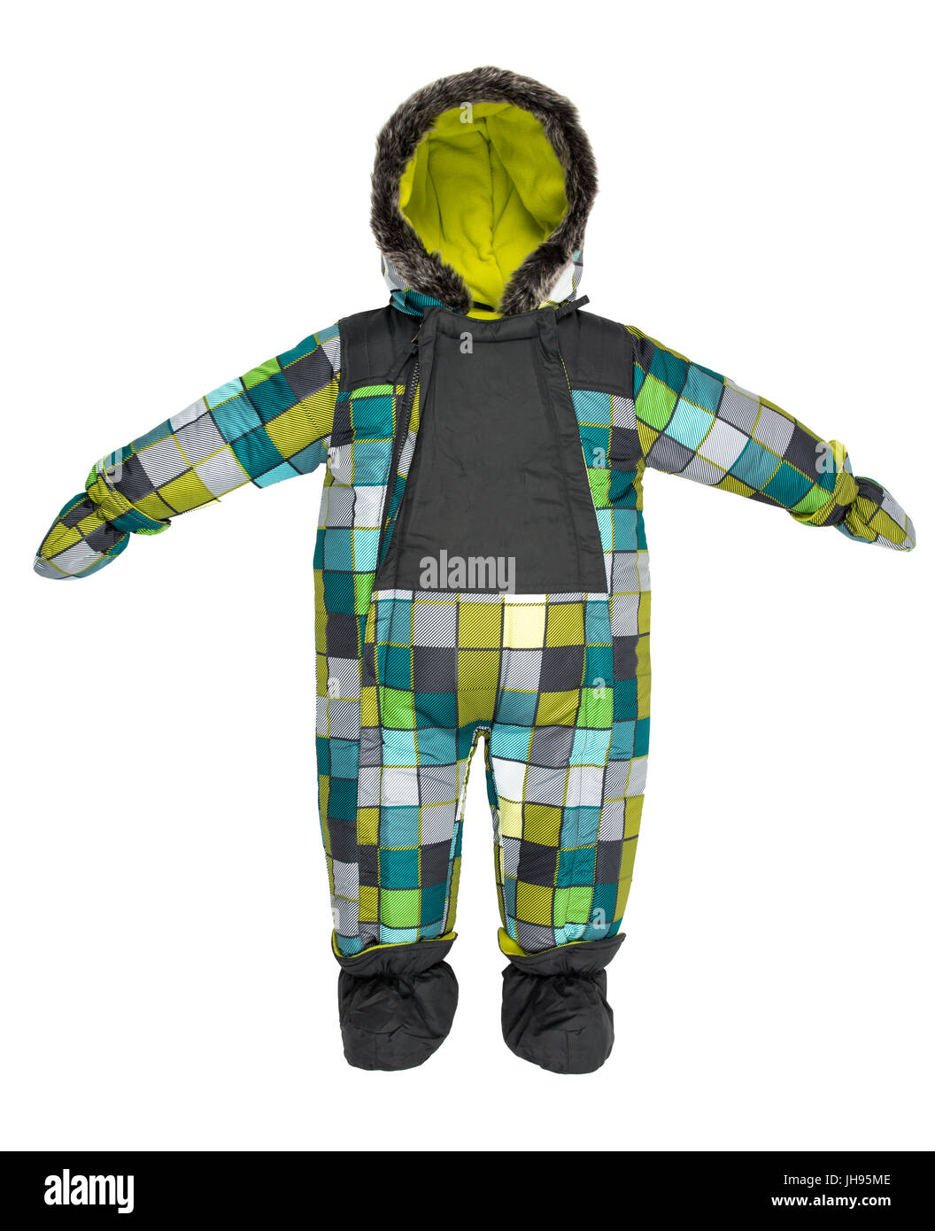 Childrens snowsuit fall on a white background Stock Photo Alamy