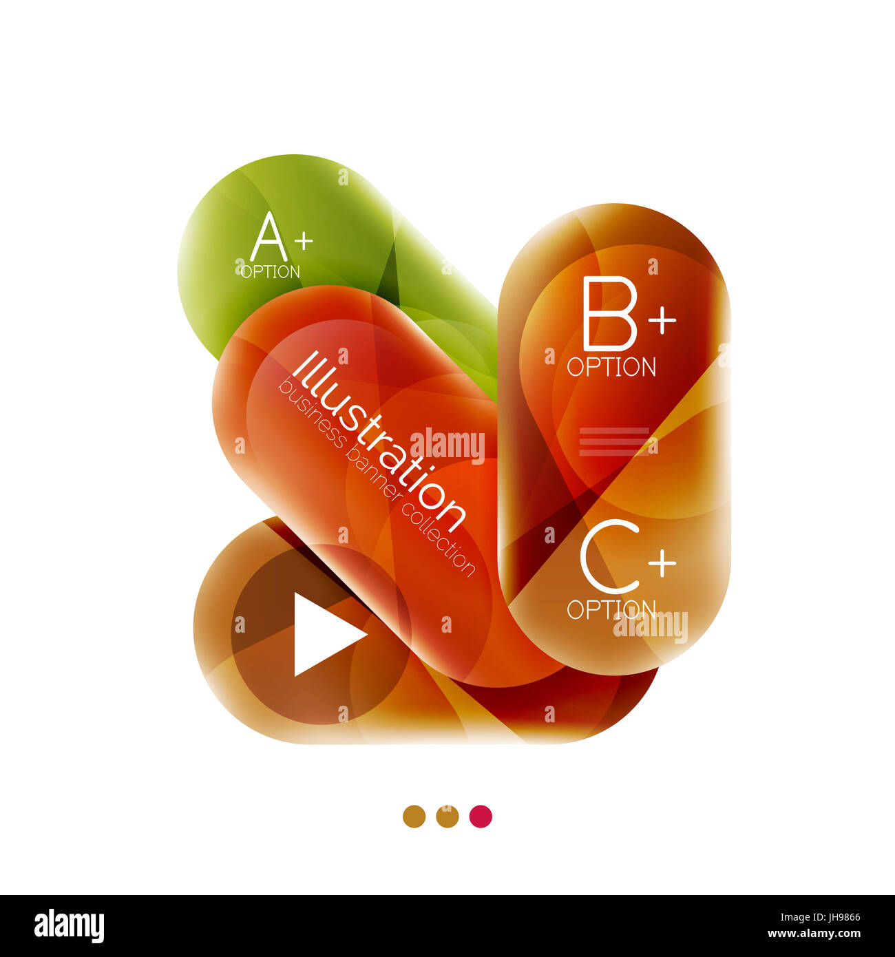 Capsule business option infographics. Vector presentation element Stock
