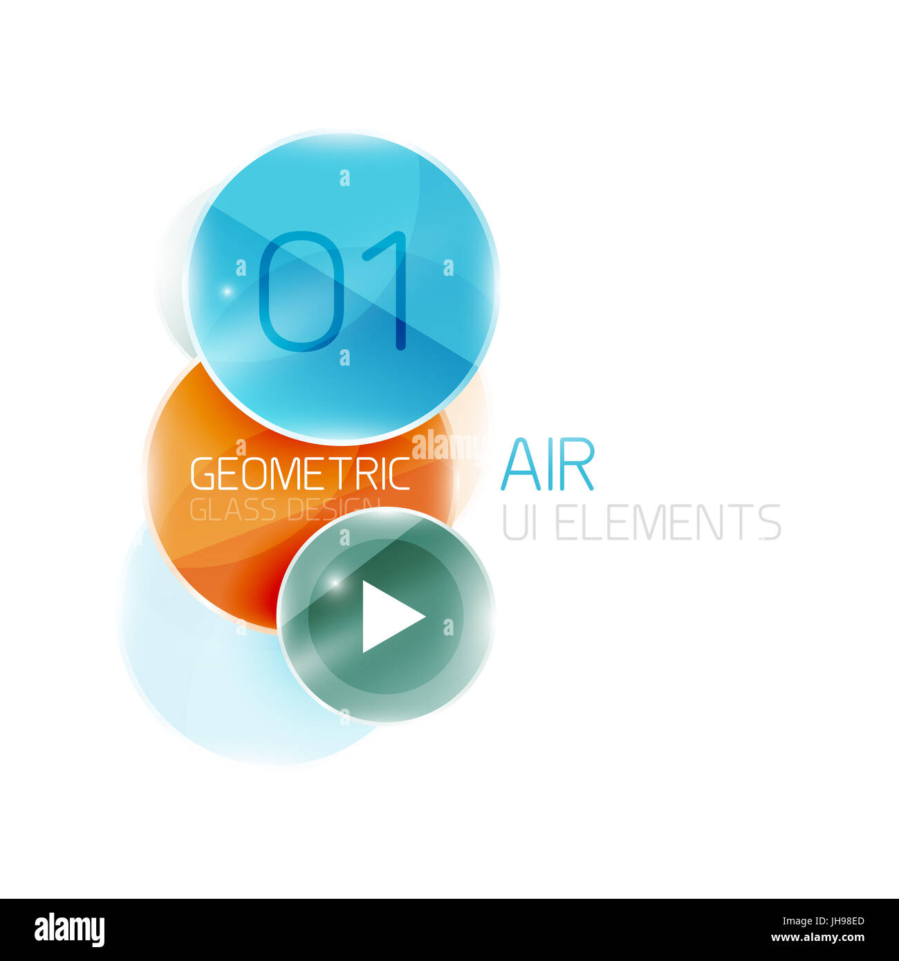 Abstract Glass Circles With Sample Text Option Info Banner