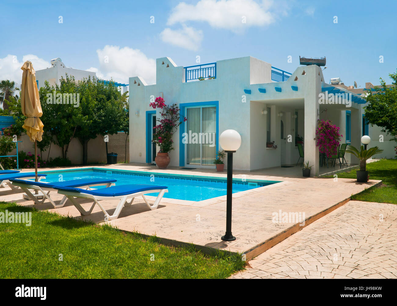 greek style villa in Paphos, Cyprus Stock Photo - Alamy