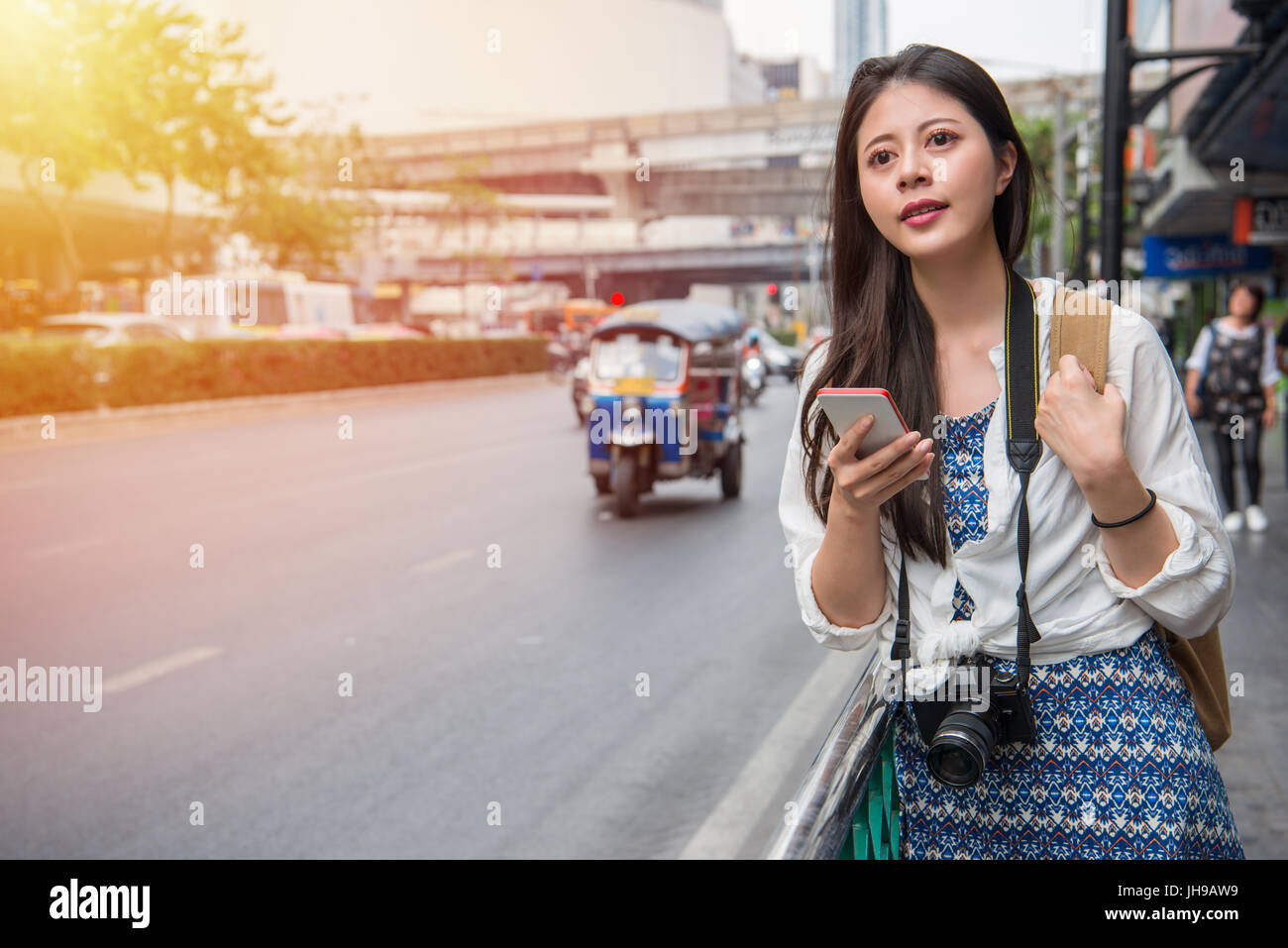 Woman and ride hailing app hires stock photography and images Alamy