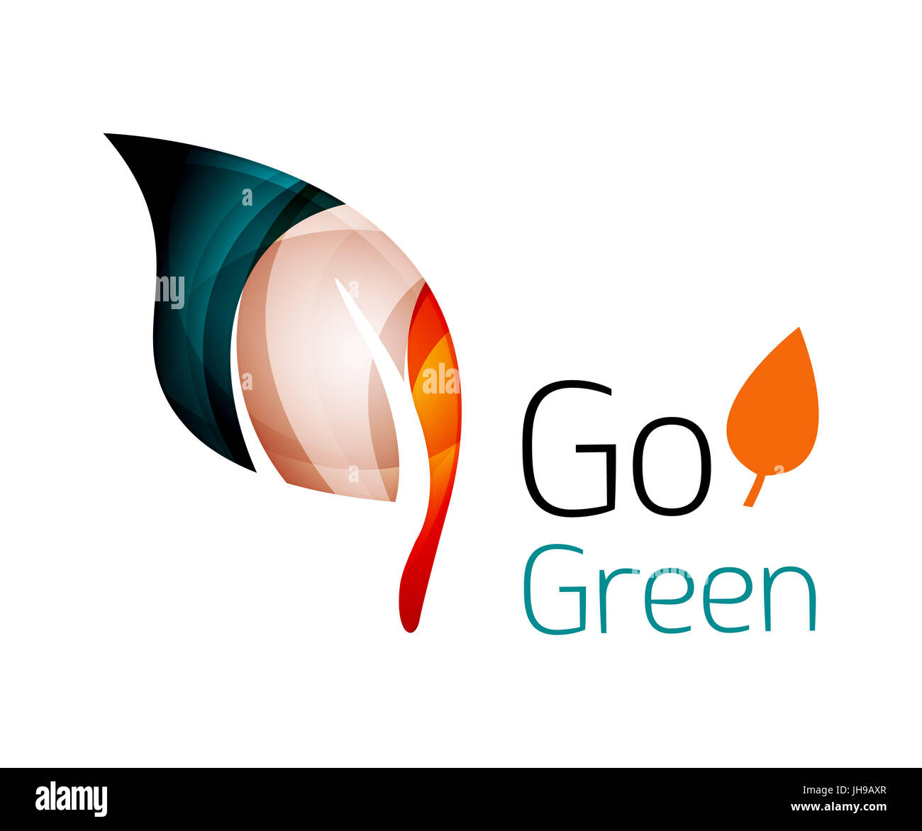 Abstract leaf icon. illustration Stock Photo - Alamy