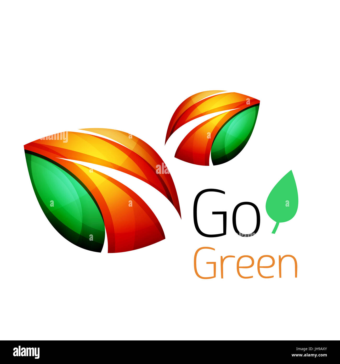 Abstract leaf icon. illustration Stock Photo - Alamy
