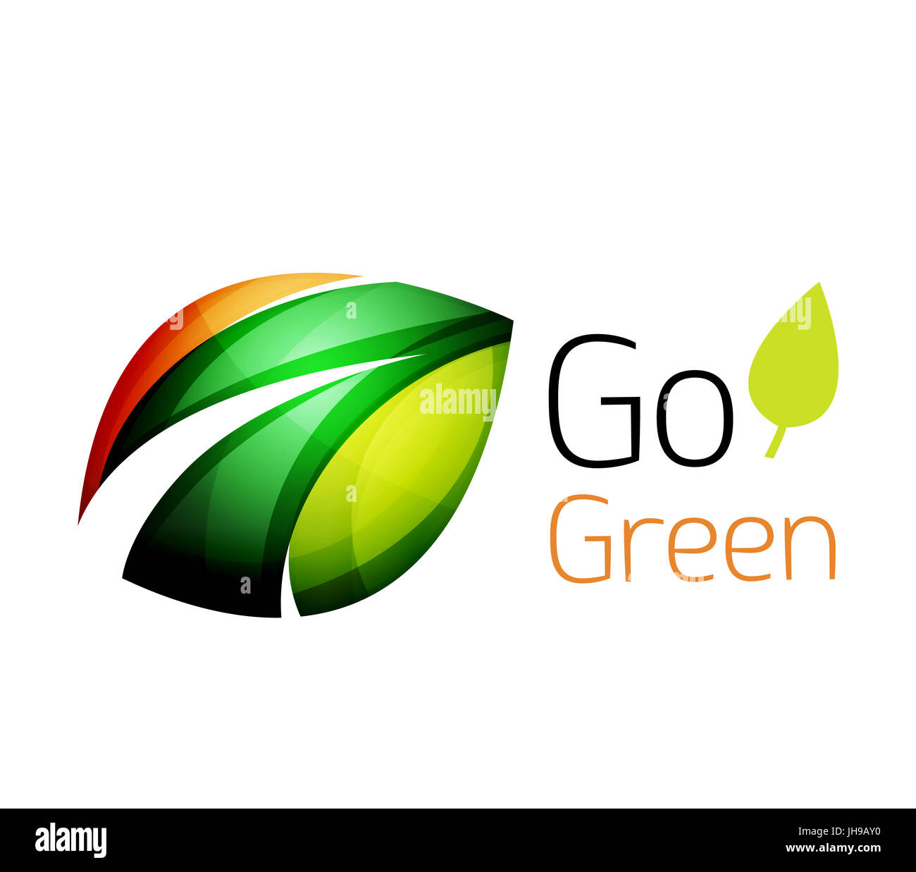 Abstract leaf icon. illustration Stock Photo - Alamy