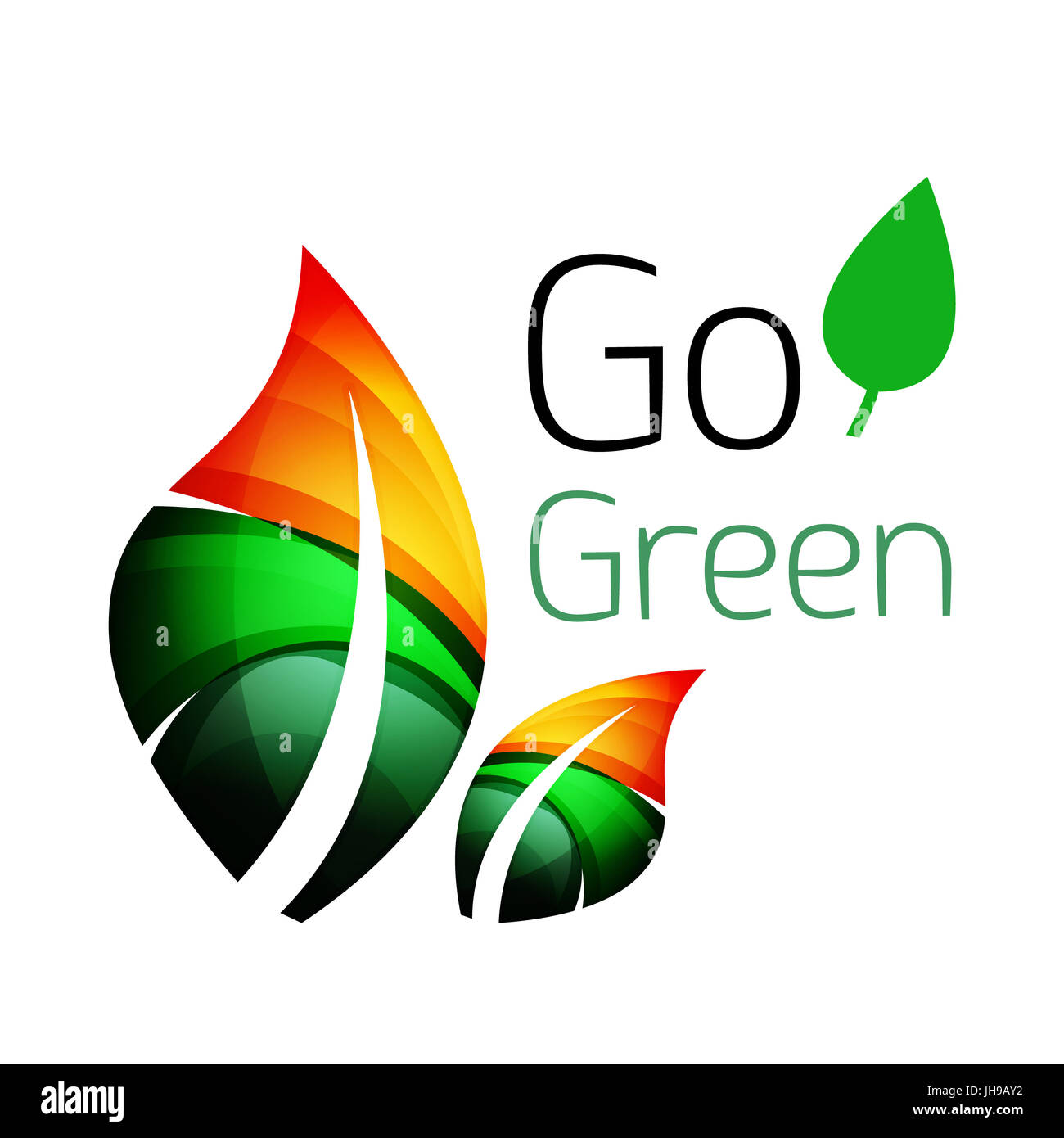 Abstract leaf icon. illustration Stock Photo - Alamy