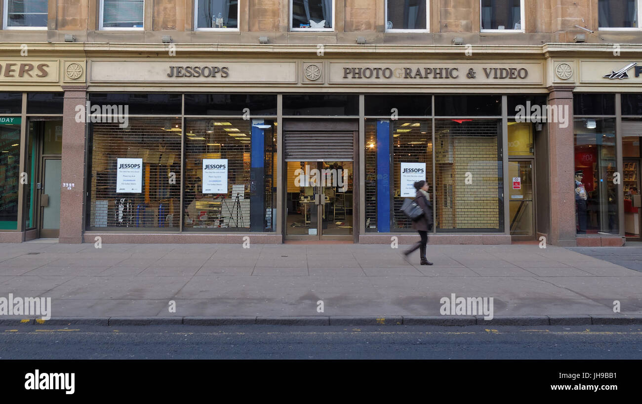 Jessops Sauchiehall st high street store after administration being decommissioned after its demise at the time downsizing stores for the new company Stock Photo