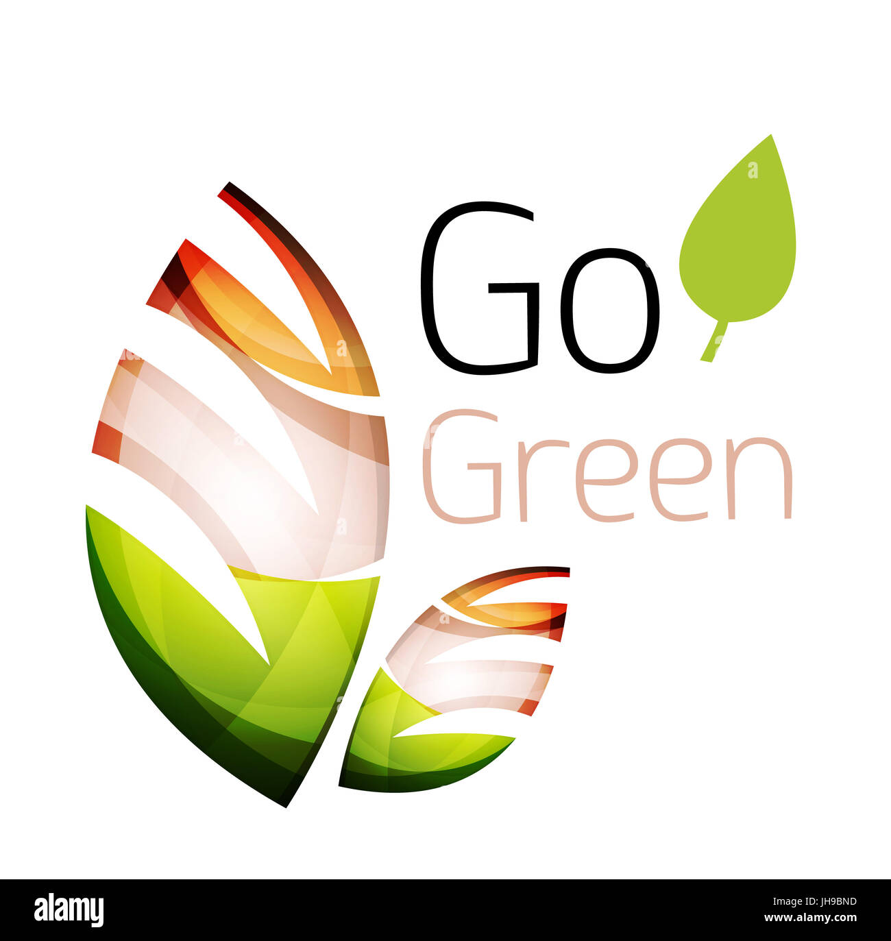 Abstract leaf icon. illustration Stock Photo - Alamy