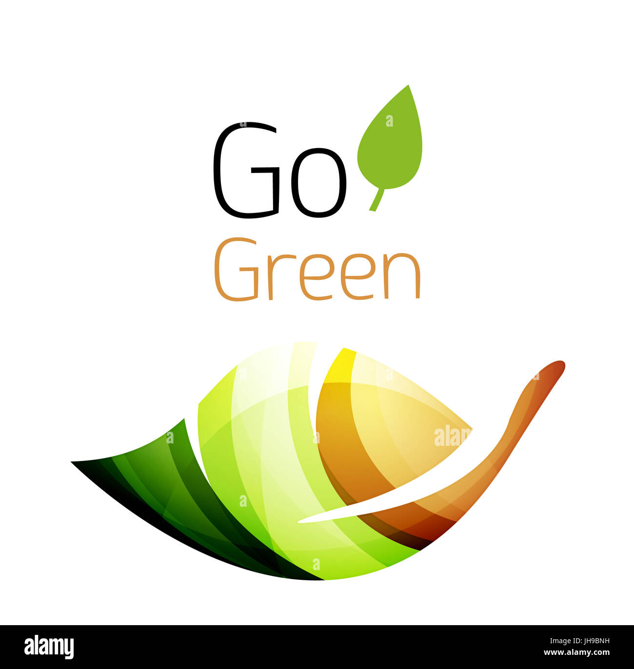 Abstract leaf icon. illustration Stock Photo - Alamy
