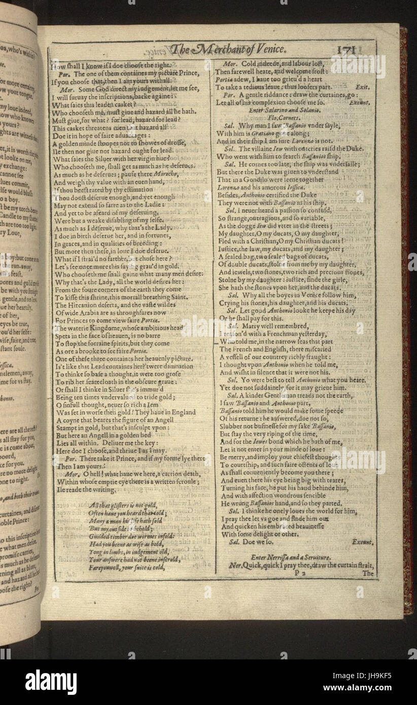 Shakespeare Paper First Folio, Shakespeare - 0189 Stock Photo - Alamy