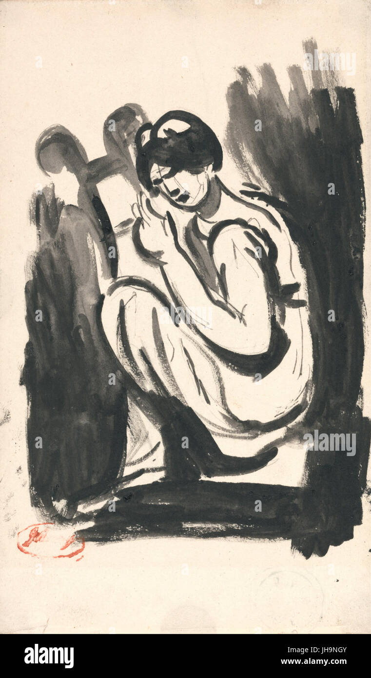 Seated figure portrayal hi-res stock photography and images - Alamy