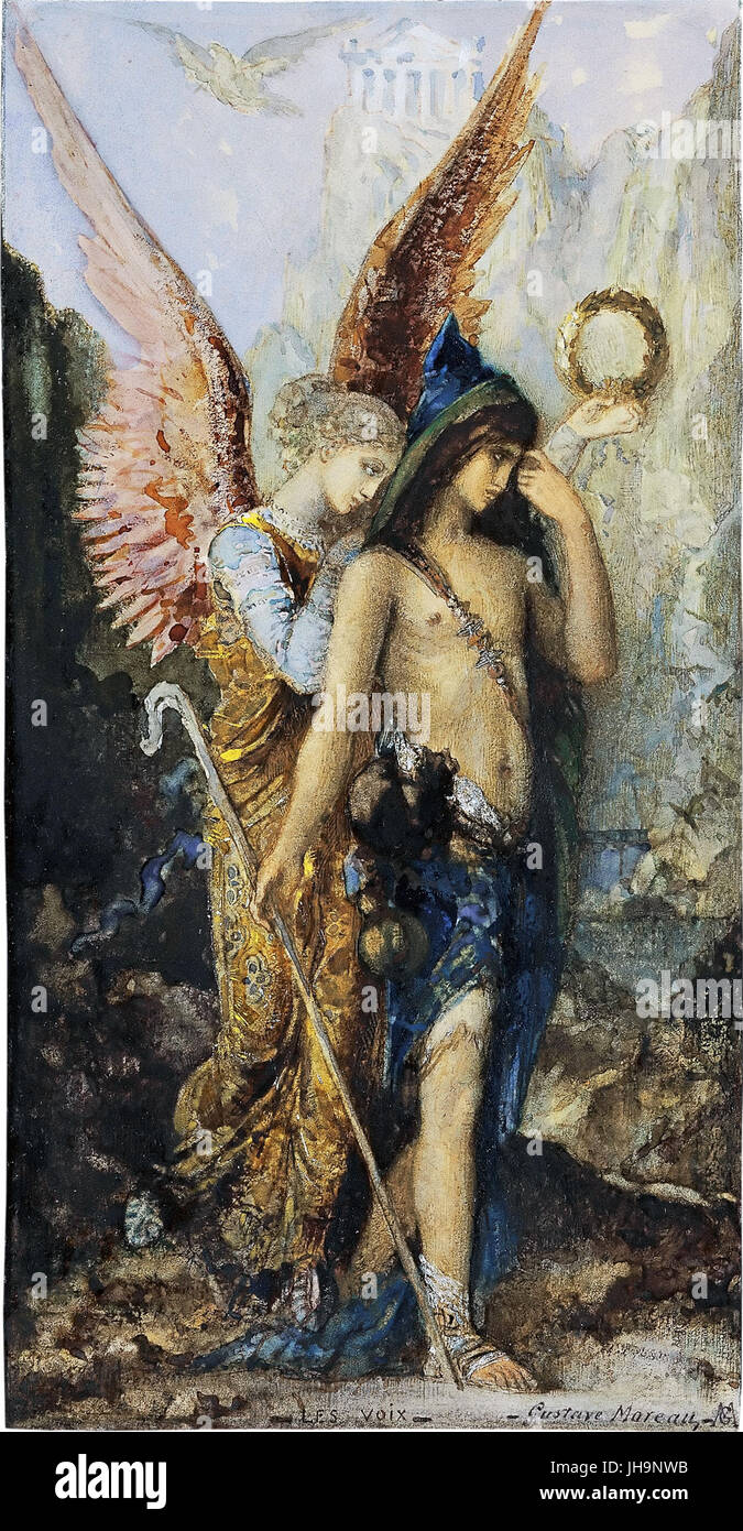 Moreau Gustave - Les Voix Stock Photo - Alamy