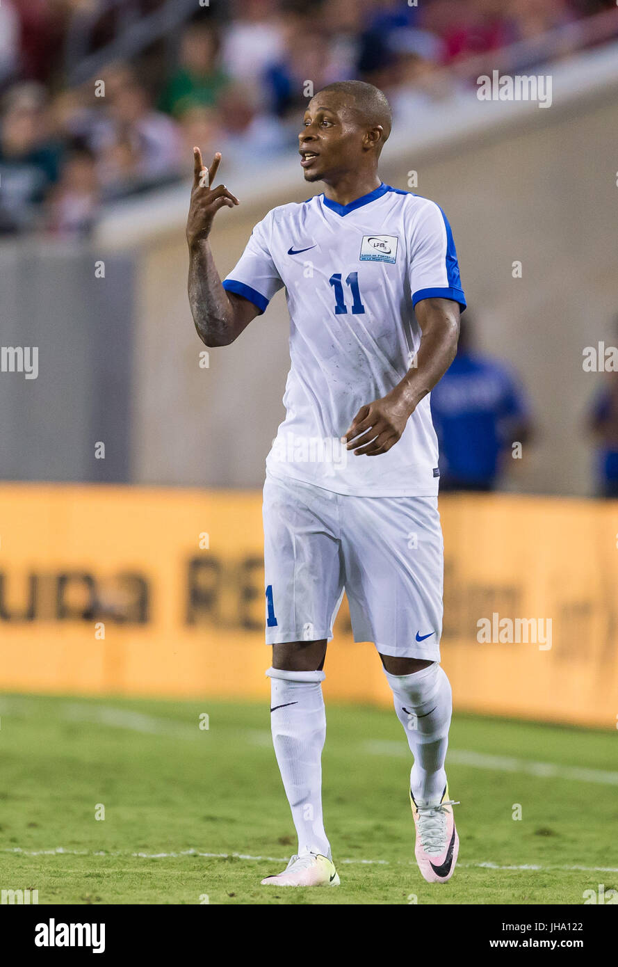 July 12, 2017 Martinique forward Johan Audel (11) in a Group B match