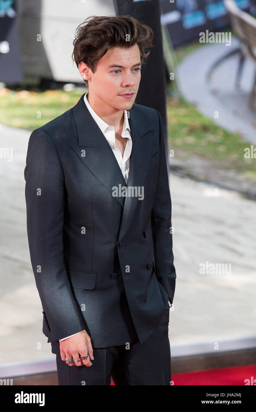 London UK. 13 July 2017. Harry Styles arrives for the World Premiere of the Christopher Nolan film Dunkirk in Leicester Square. Photo Bettina Strenske Alamy Live News Stock Photo Alamy