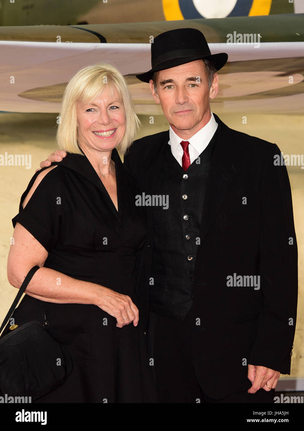 London, UK. 13th July, 2017. Claire Van Kampen & Mark Rylance  attending The World Premiere of DUNKIRK at the Odeon ,Leicester Square  London 13th July 2017 Credit: Peter Phillips/Alamy Live News Stock Photo