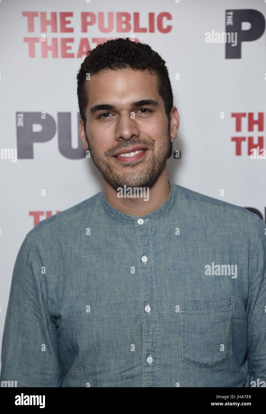 New York, NY, USA. 13th July, 2017. Joel Perez at arrivals for HAMLET Opening Night Celebration Presented by The Public Theater, The Public Theater, New York, NY July 13, 2017. Credit: Derek Storm/Everett Collection/Alamy Live News Stock Photo